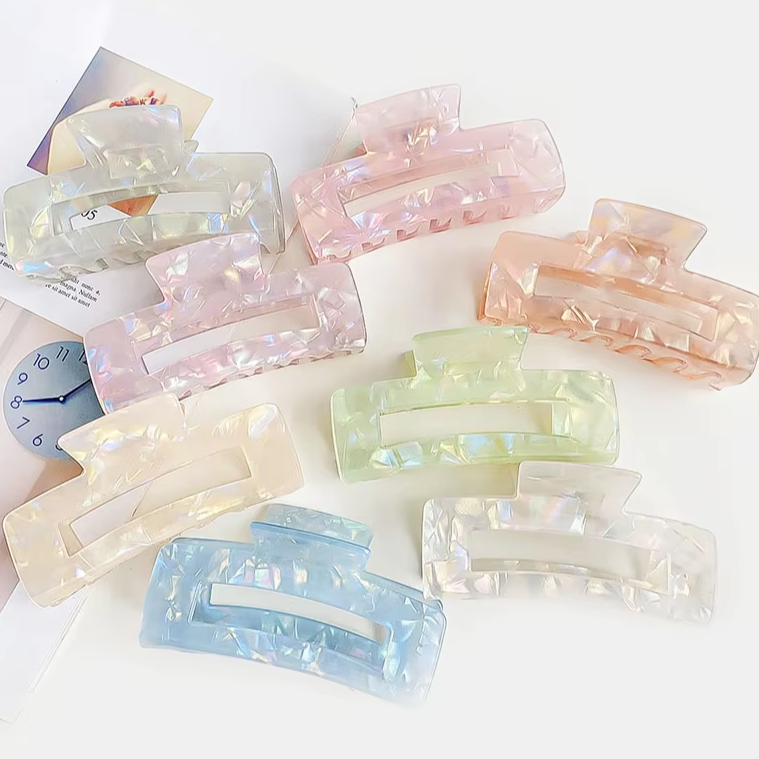 Pearl Reflective Claw Clips