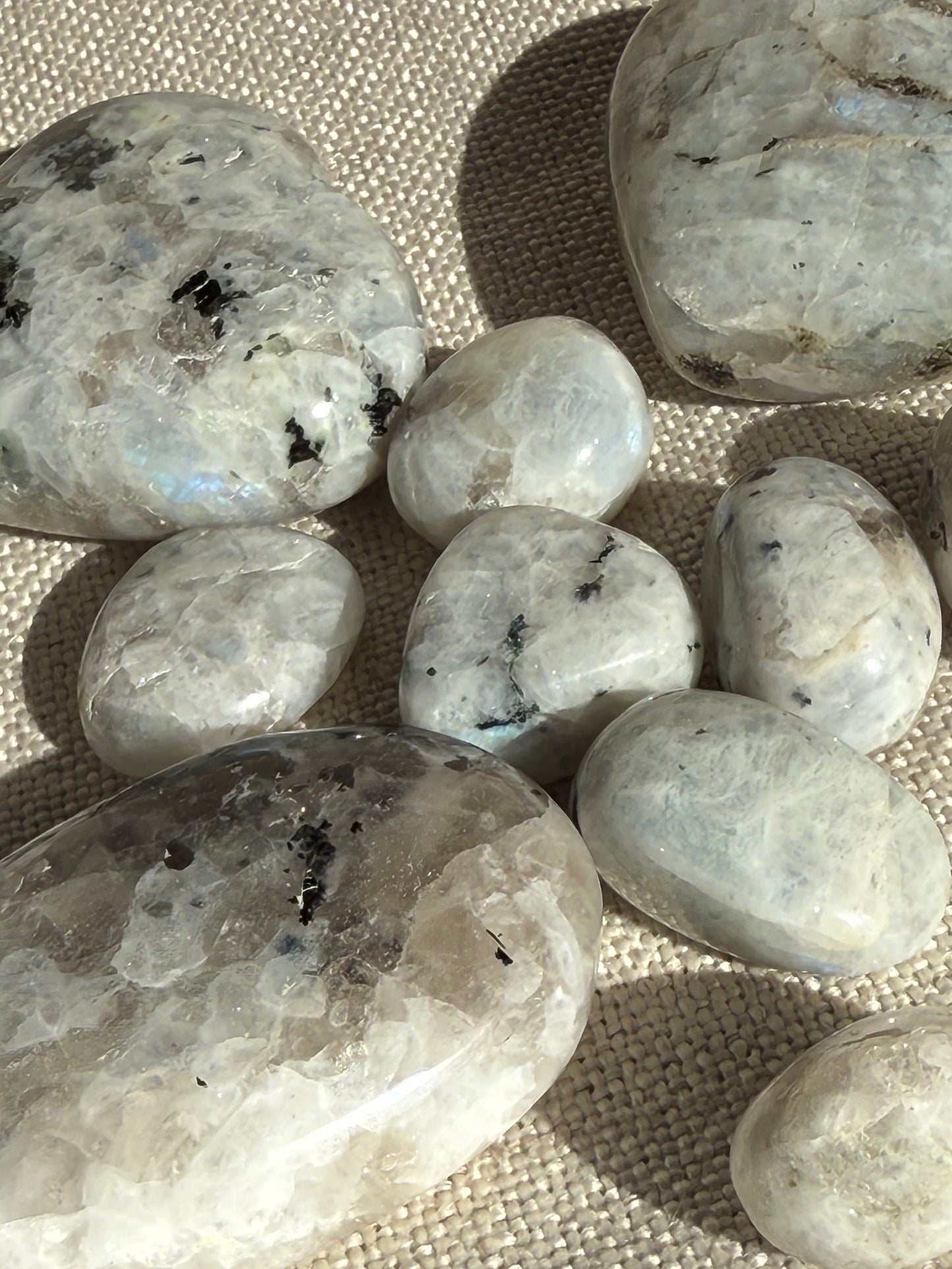 Rainbow Moonstone Palm Stone Meditation Harmonisers