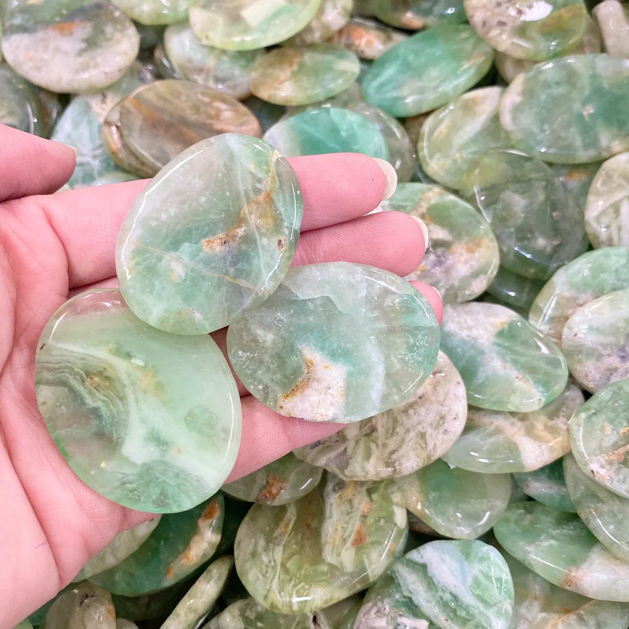 Green Fluorite Pocket Stone