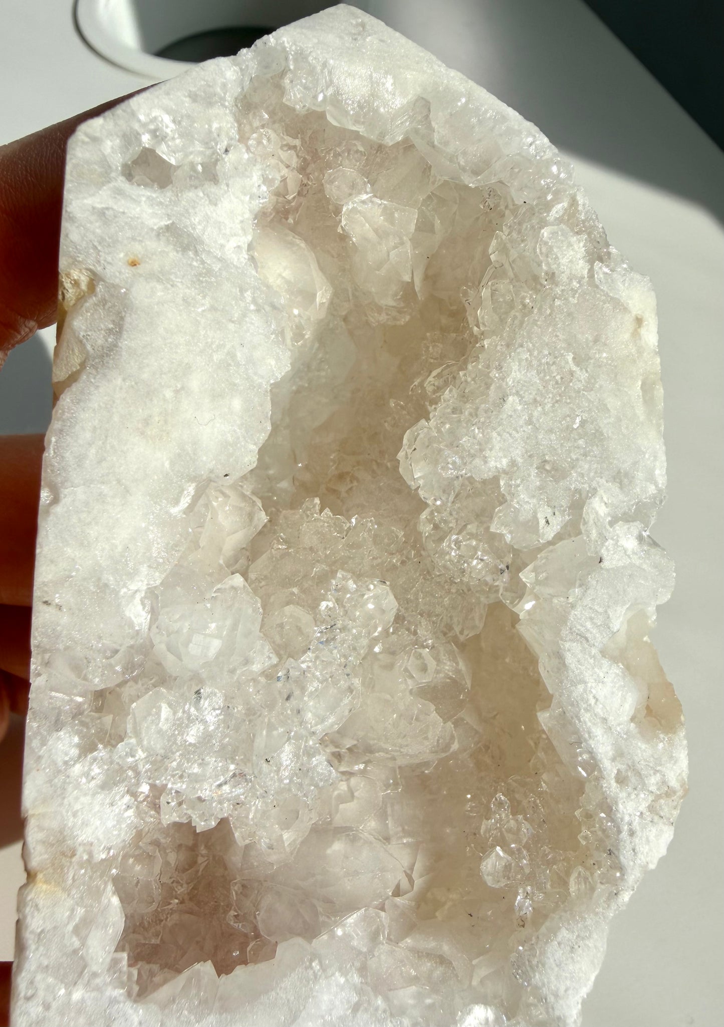 Clear Quartz Geode Freeform Point 01