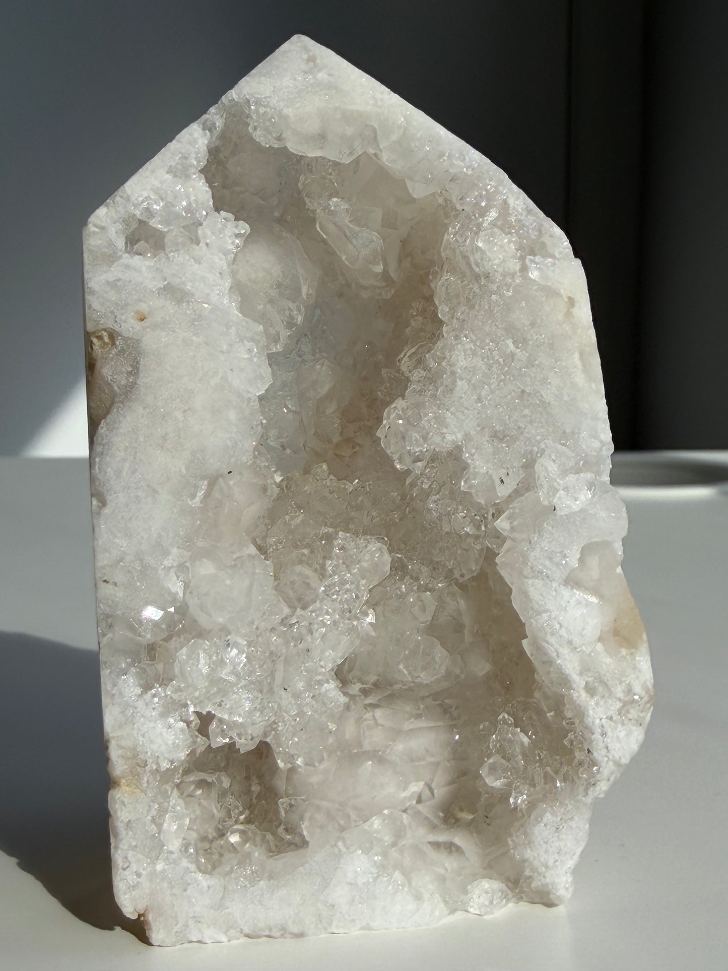 Clear Quartz Geode Freeform Point 01