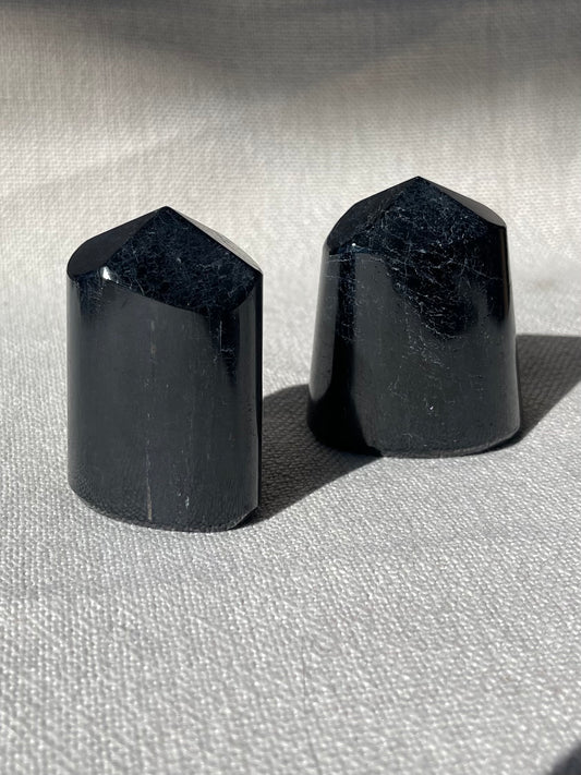 Black Tourmaline Thick Polished Points