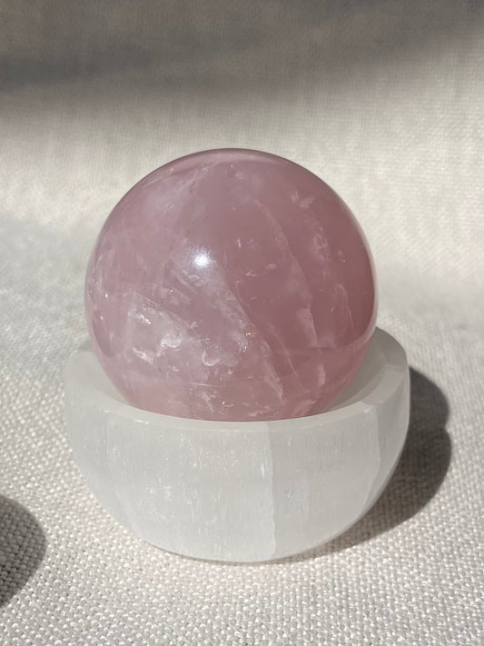 Rose Quartz Sphere with Stand 5.5C