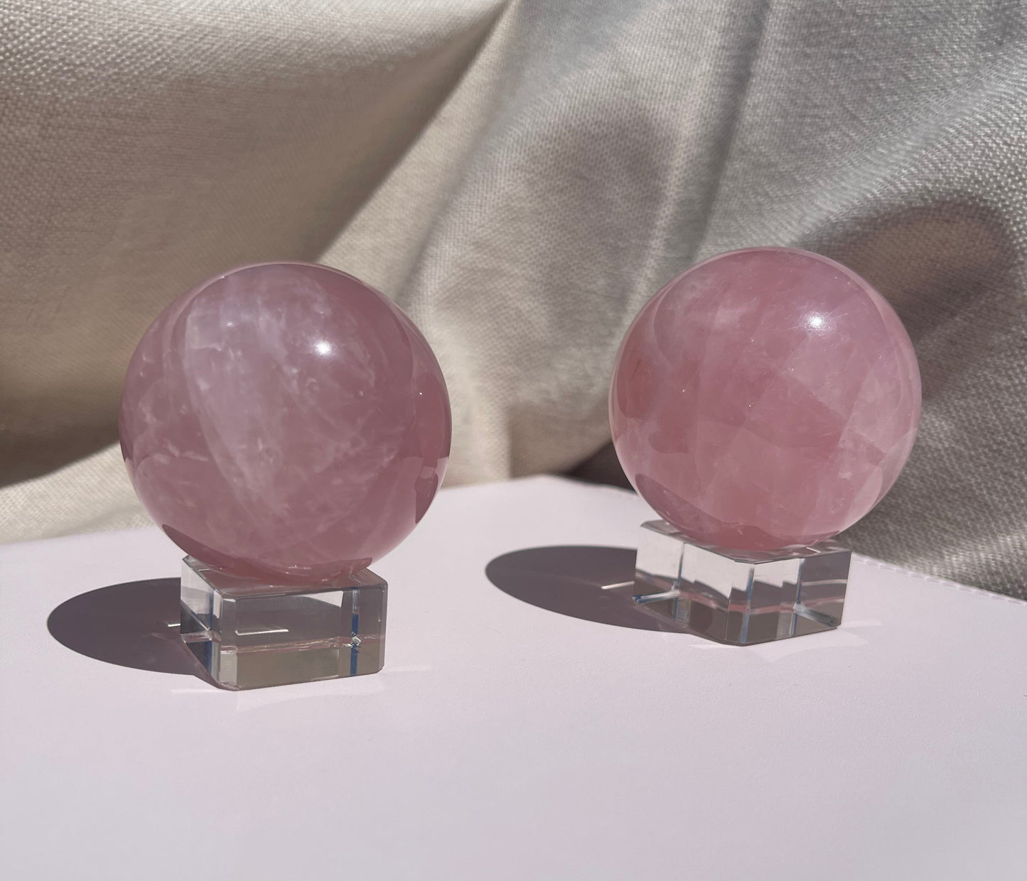 Rose Quartz Sphere with Stand 5.5C
