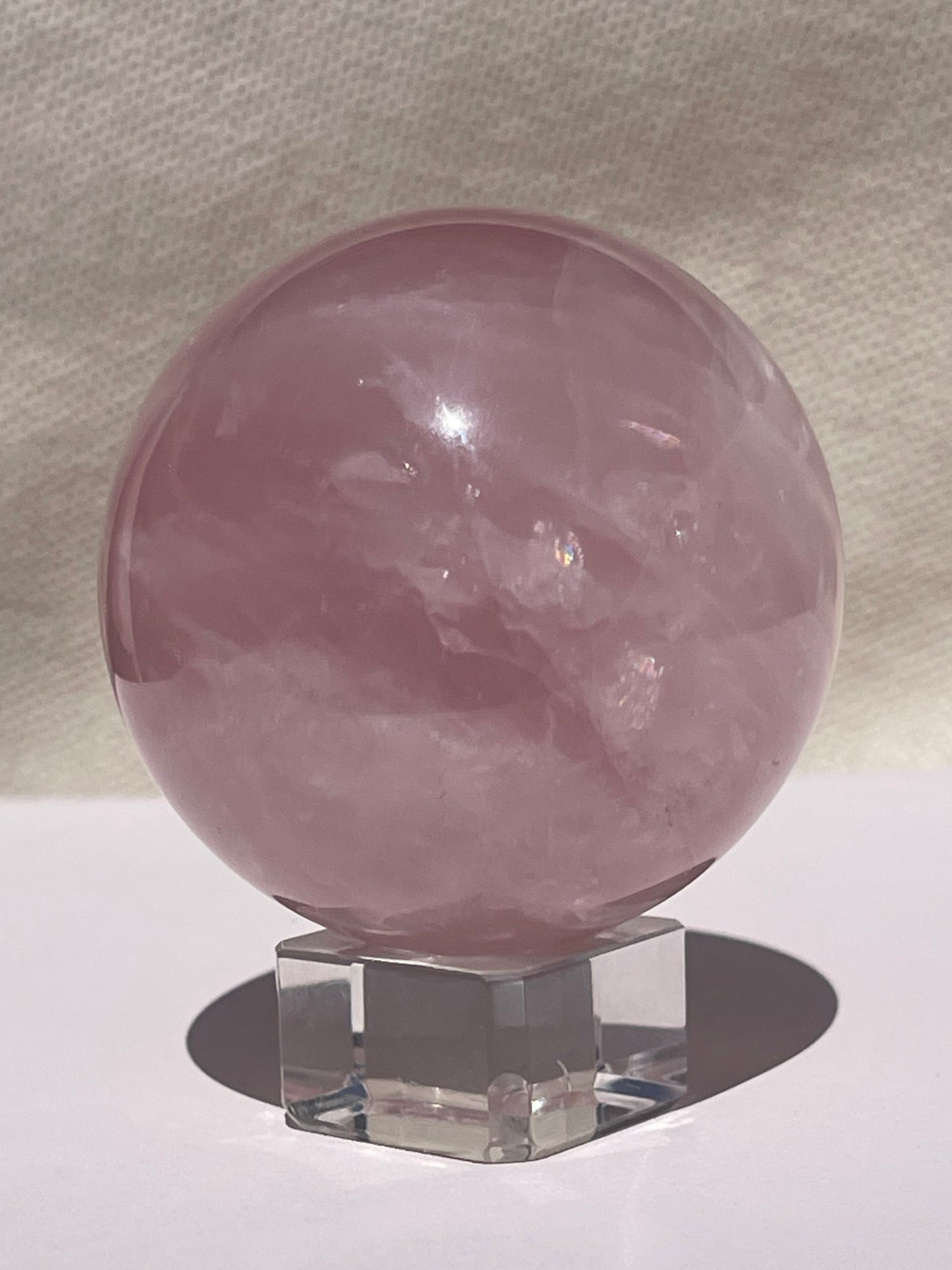 Rose Quartz Sphere with Stand 5.5C