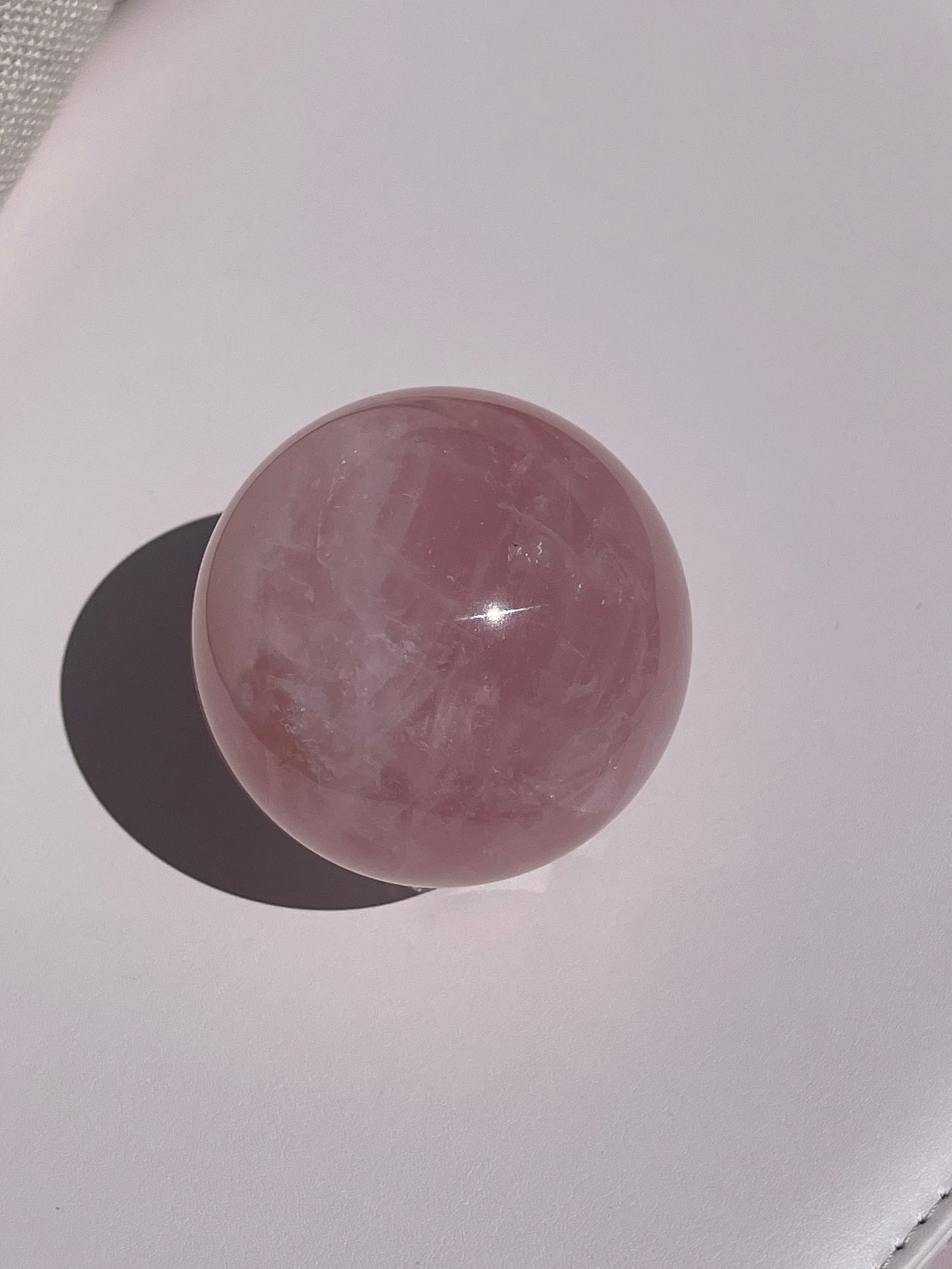 Rose Quartz Sphere with Clear Stand 6C