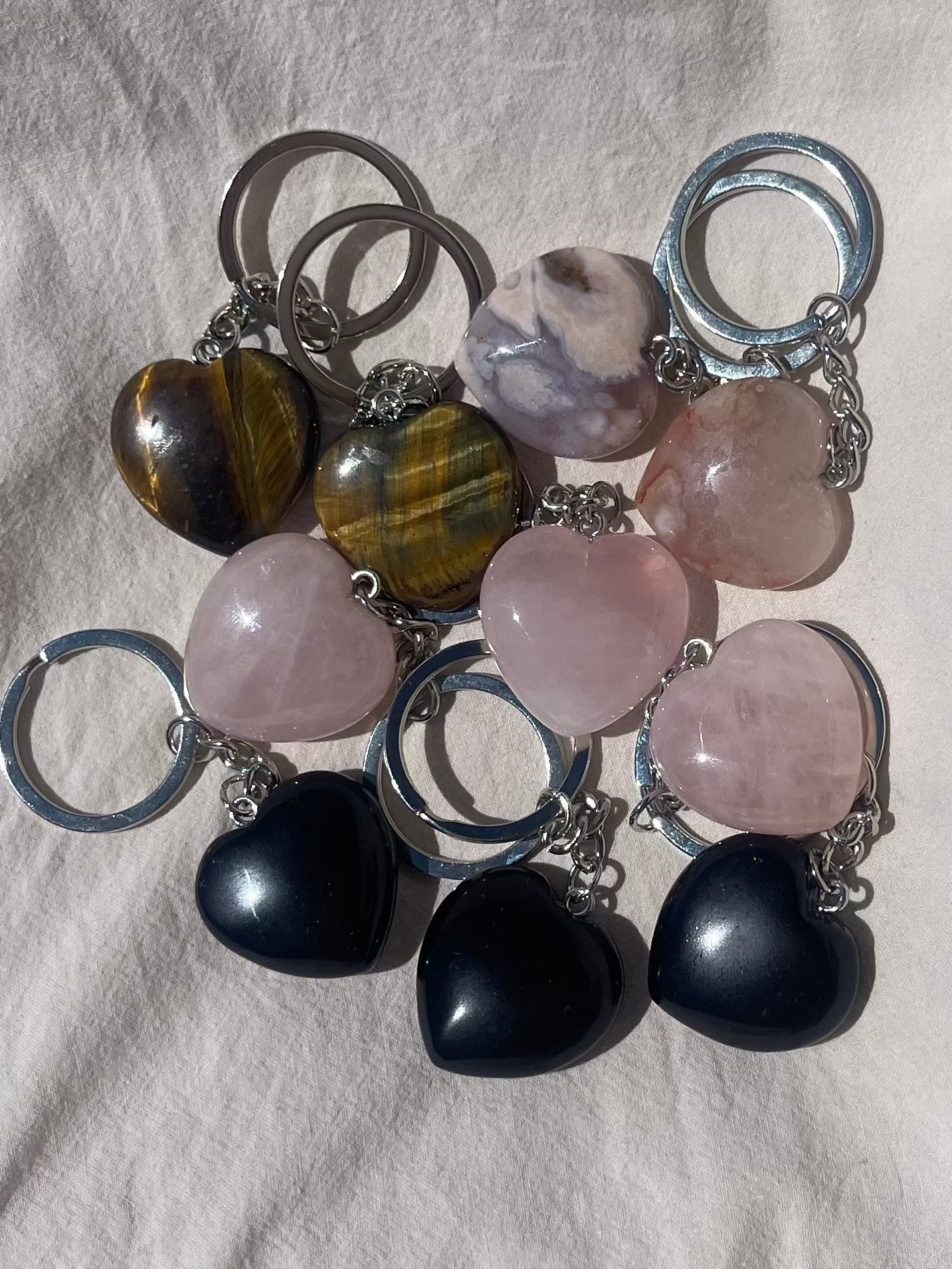 Crystal Heart Keyring