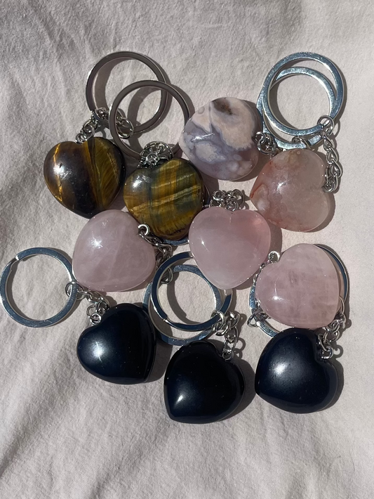 Crystal Heart Keyring