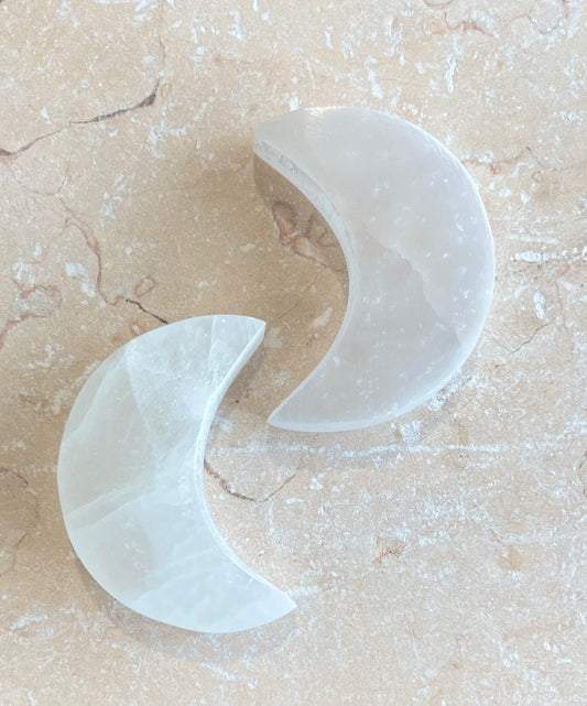 Selenite Moon Plate