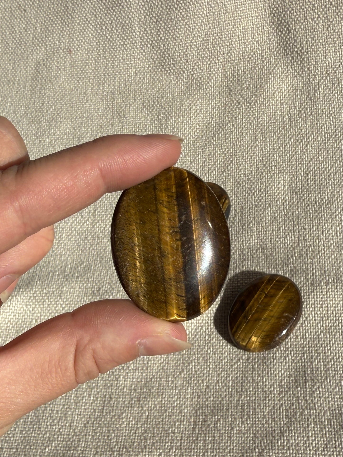 Tigers Eye Pocket Stone A Grade