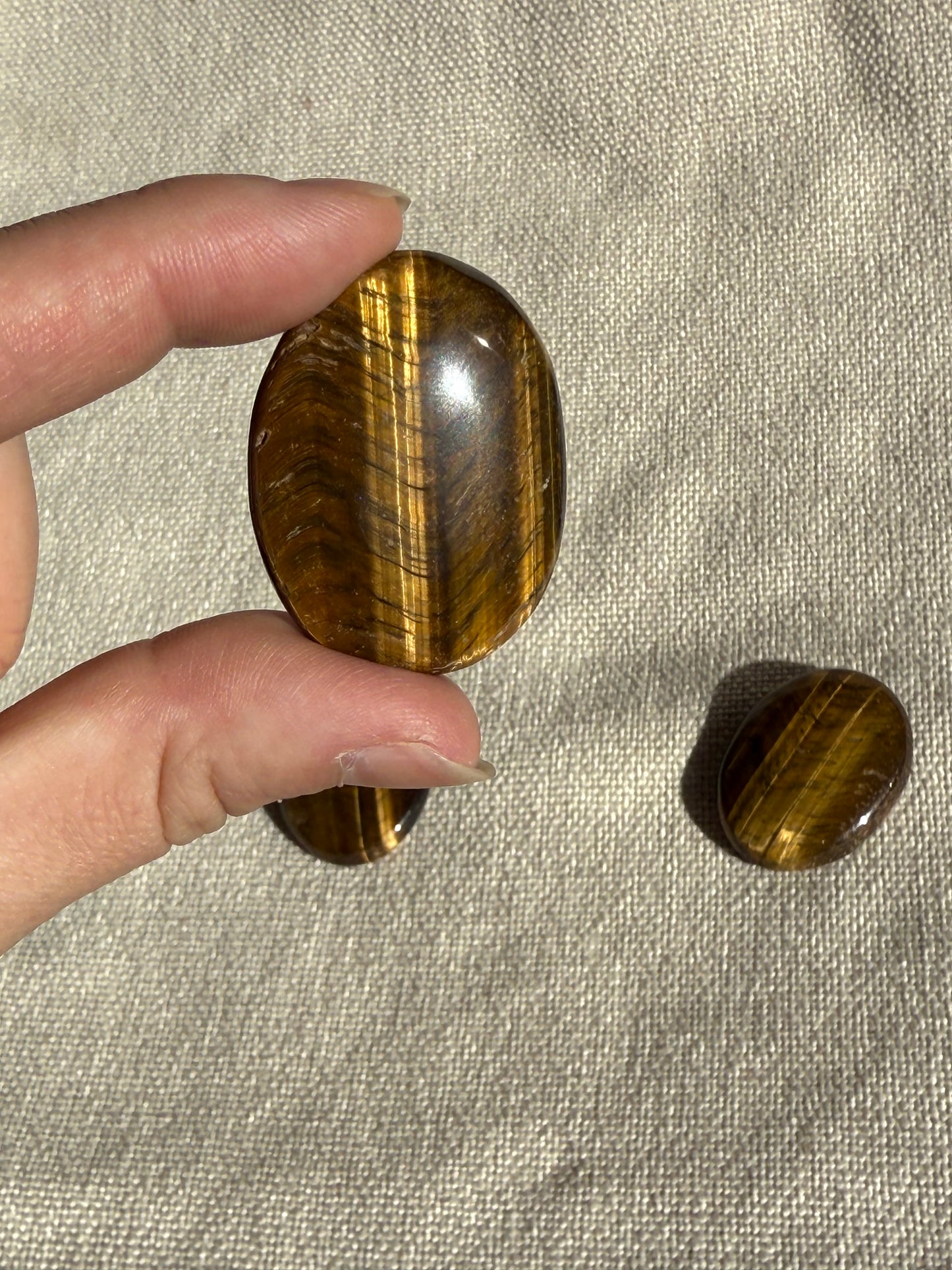 Tigers Eye Pocket Stone A Grade