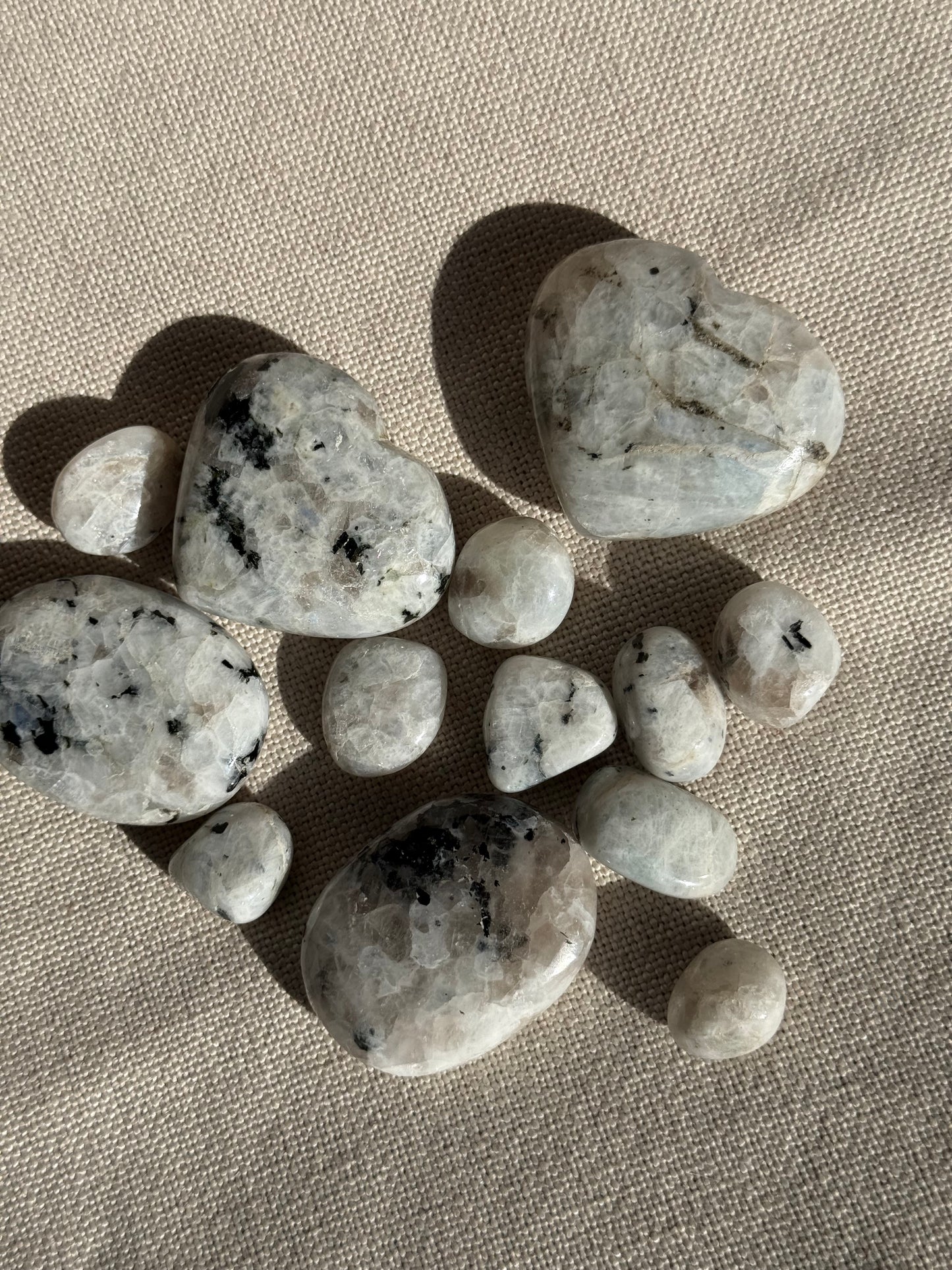 Rainbow Moonstone Palm Stone Meditation Harmonisers