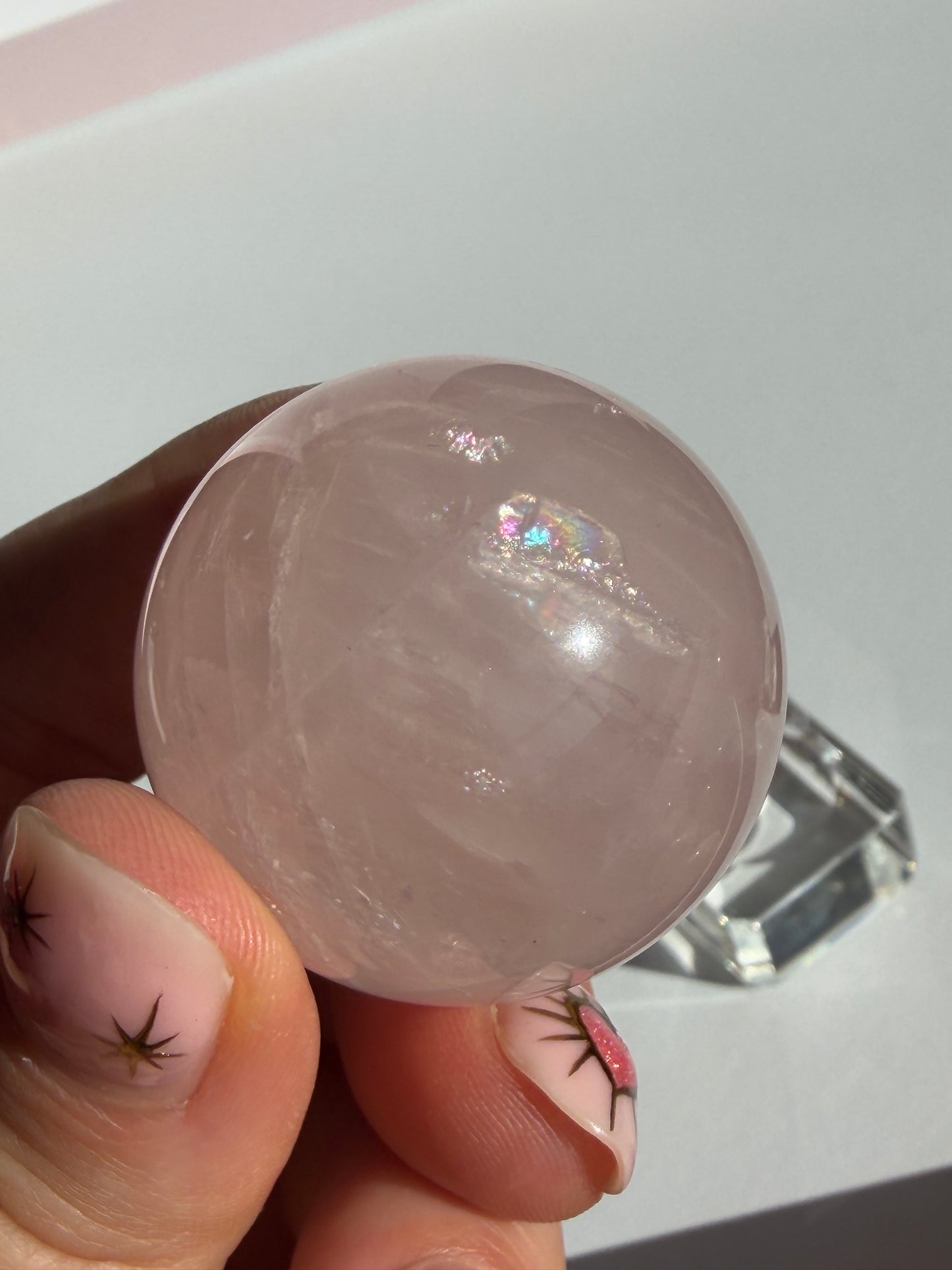 Rose Quartz Crystal Sphere 3cm-4cm