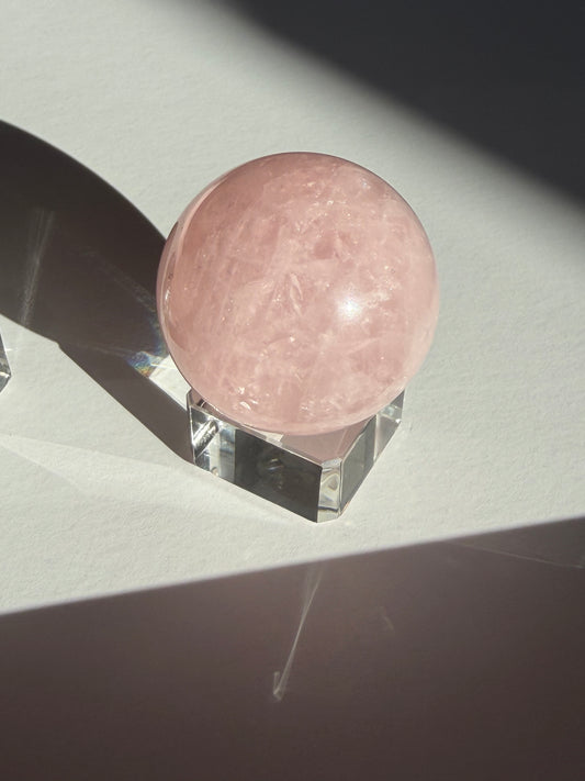Rose Quartz Crystal Sphere 3cm-4cm