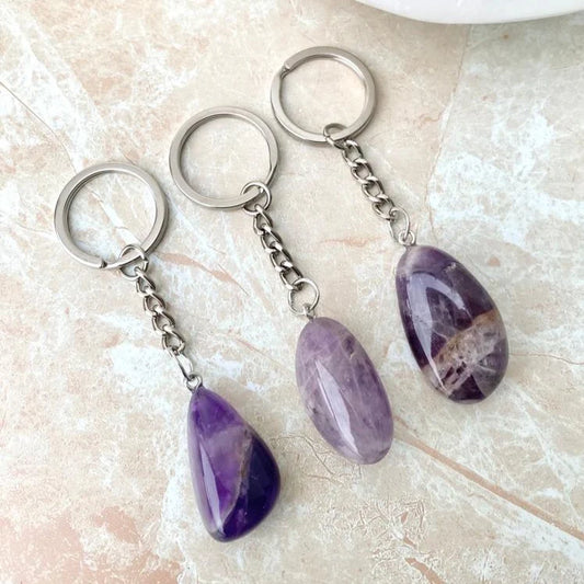 Amethyst Crystal Key Chain